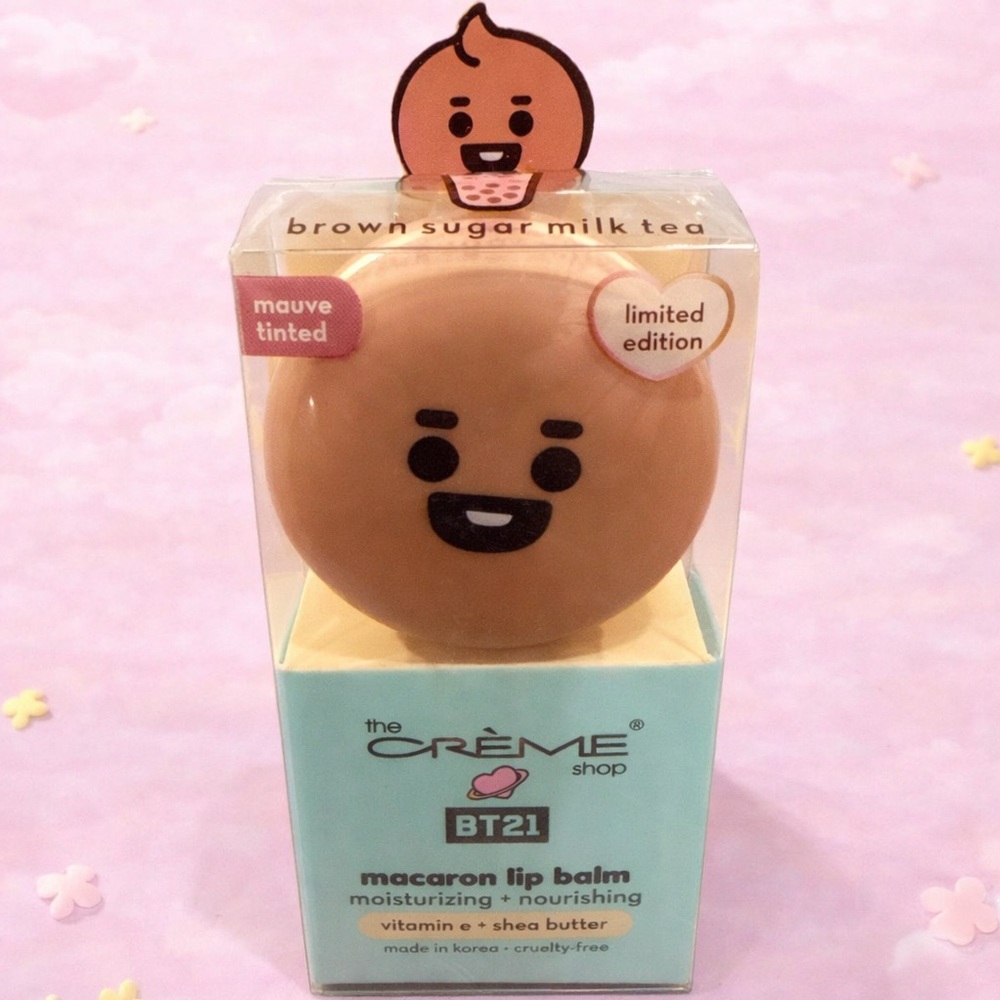 The Crème Shop Macaron Lip Balm Brown Sugar Milk Tea Limited Edition